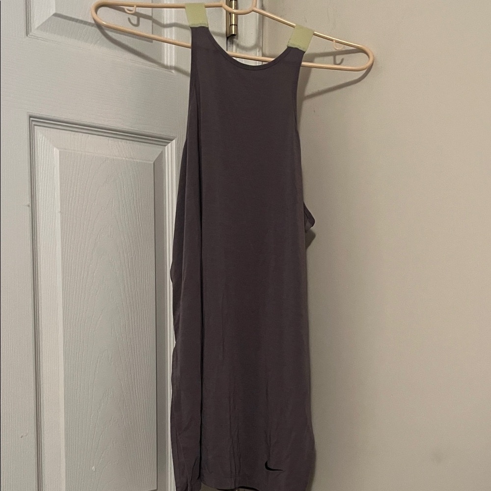 Purple Sleeveless Top with Neon Green Straps